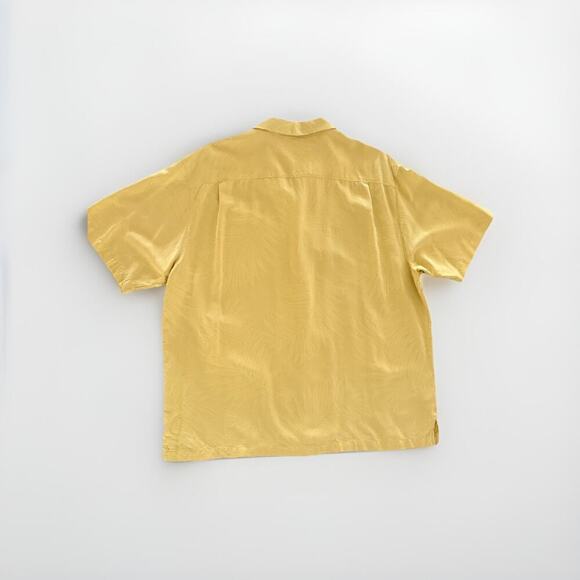 Tommy Bahama Silk Shirt Men’s Size XXL 2XL 100% Silk Yellow Short Sleeve Casual - Picture 2 of 10